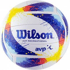 Мяч волейбольный WILSON AVP SPLATTER WTH30120XB р.5 белый-синий-желтый