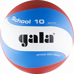 Волейбольный мяч GALA School 10 BV5711S р. 5 белый-голубой-красный